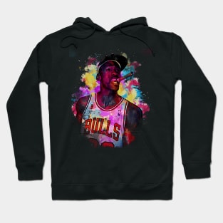 Micheal Jordan Smoke - Watercolor Illustration Hoodie